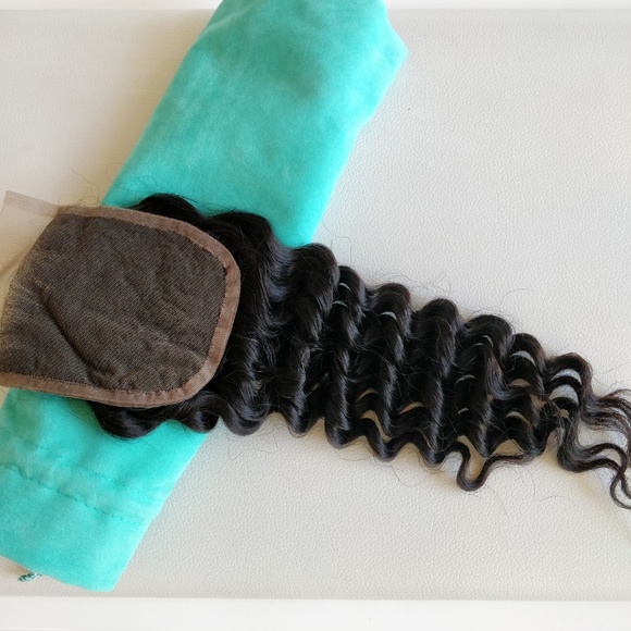 Deep Wave Virgin Human Hair 4x4 Closure - 16\